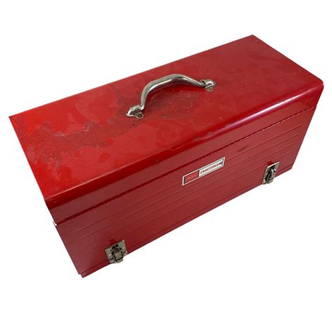 old red metal tool box|craftsman red tool box.